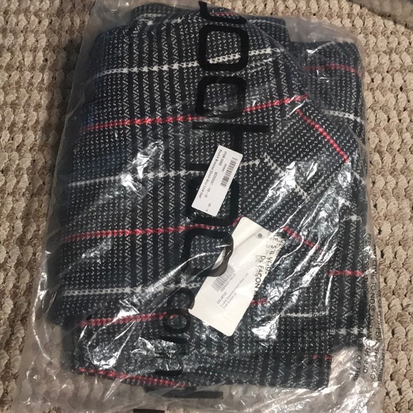 Boohoo Double Breasted Check Wool Look Coat 14 NWT 🦋 3 $15 items for $35 🦋 - Picture 5 of 7